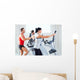 Man And Woman on Exercise Equipment Wall Decal