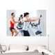 Man And Woman on Exercise Equipment Wall Decal