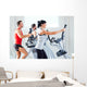 Man And Woman on Exercise Equipment Wall Decal