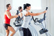 Man And Woman on Exercise Equipment Wall Decal