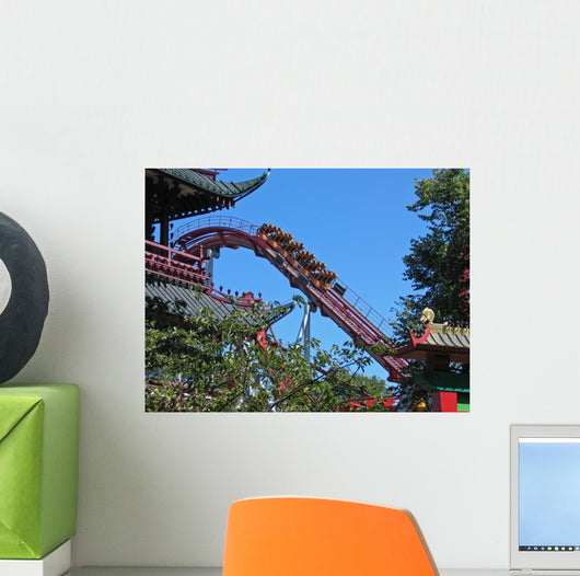 Rollercoaster Ride Tivoli Gardens Wall Decal