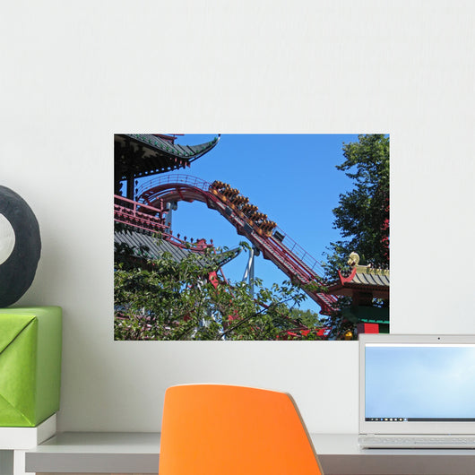 Rollercoaster Ride Tivoli Gardens Wall Decal
