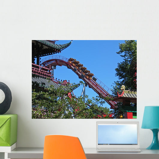 Rollercoaster Ride Tivoli Gardens Wall Decal
