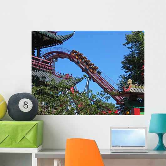 Rollercoaster Ride Tivoli Gardens Wall Decal
