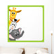 Bitmap Illustration Little Giraffe Wall Decal