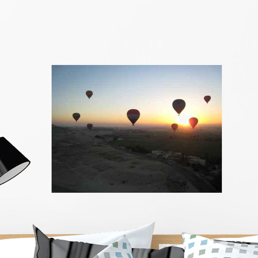 Montgolfieres Au Lever Du Wall Decal