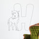 Coloring Page Horse Wall Decal