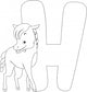 Coloring Page Horse Wall Decal