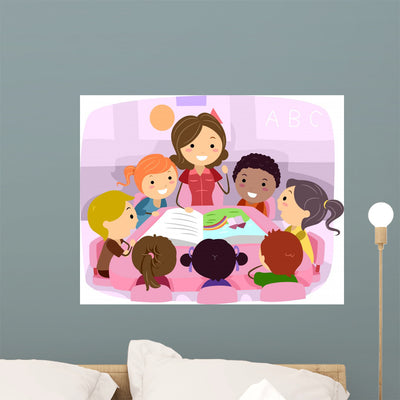 Storytelling Wall Decal shown on a wall