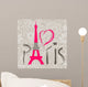 Paris Lettering Over Lace Wall Decal