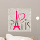 Paris Lettering Over Lace Wall Decal