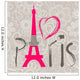 Paris Lettering Over Lace Wall Decal