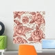 Vintage Roses Seamless Pattern Wall Decal
