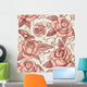 Vintage Roses Seamless Pattern Wall Decal