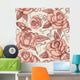 Vintage Roses Seamless Pattern Wall Decal