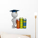 3D Small People Graduate Wall Decal