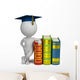 3D Small People Graduate Wall Decal