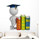 3D Small People Graduate Wall Decal