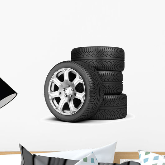 Stack Wheels Wall Decal