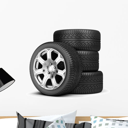 Stack Wheels Wall Decal