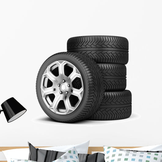 Stack Wheels Wall Decal