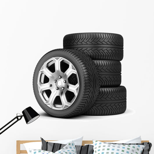 Stack Wheels Wall Decal