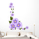 Purple Flower Illustration Wall Decal
