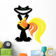 Cat With Fish Wall Decal