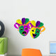 Mardi Gras Masks Wall Decal