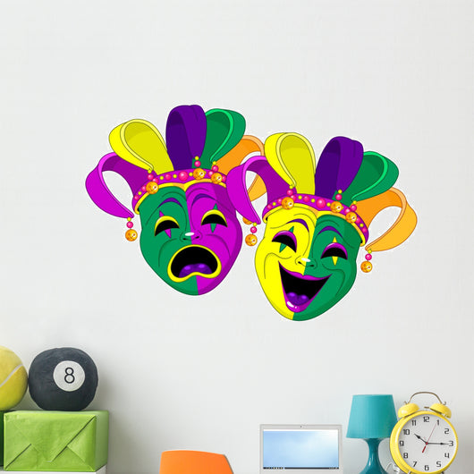 Mardi Gras Masks Wall Decal
