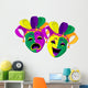 Mardi Gras Masks Wall Decal