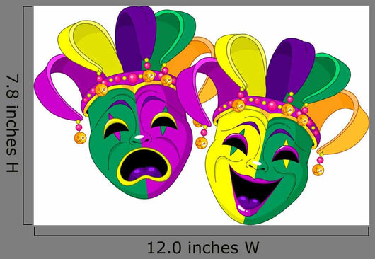 Mardi Gras Masks Wall Decal