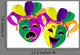Mardi Gras Masks Wall Decal