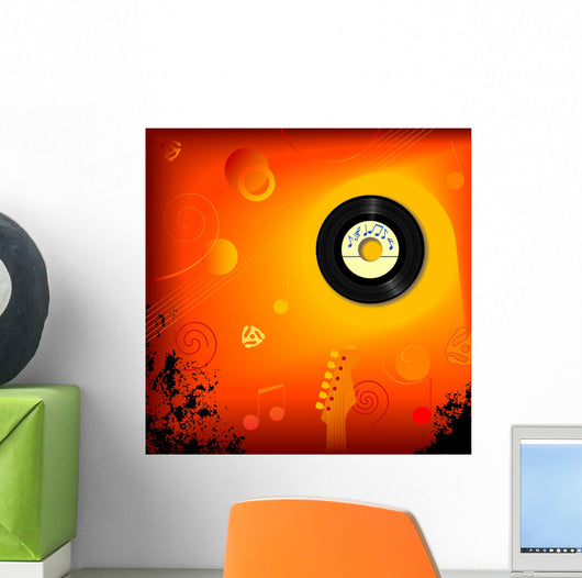 Retro 45 Rpm Record Wall Decal