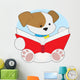Cute Puppy Reading Wall Decal