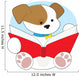 Cute Puppy Reading Wall Decal