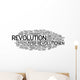 Revolution Word Cloud Wall Decal