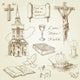 Christianity-Hand Drawn Collection Wall Decal