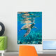 Green Sea Turtle Swimming Wall Decal