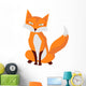Very Cute Cartoon Fox Wall Decal