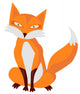 Very Cute Cartoon Fox Wall Decal