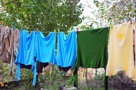 Colorful Clothes on a Laundry Line Wall Decal