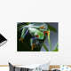 Red Eyed Frog Green Wall Decal