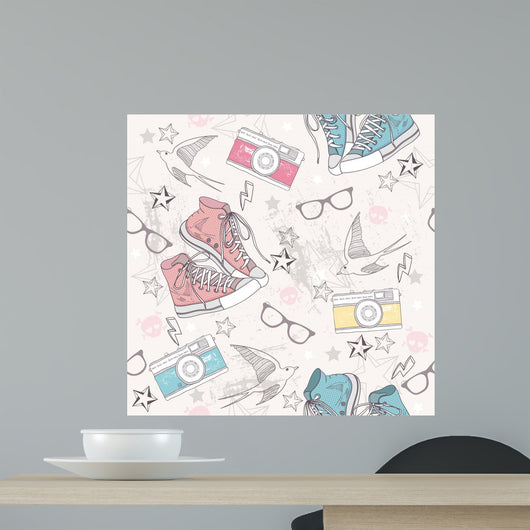 Cute Grunge Abstract Pattern Wall Decal