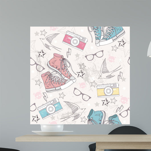 Cute Grunge Abstract Pattern Wall Decal