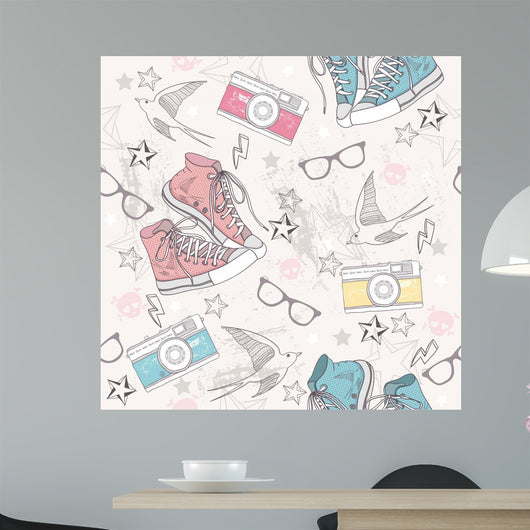Cute Grunge Abstract Pattern Wall Decal