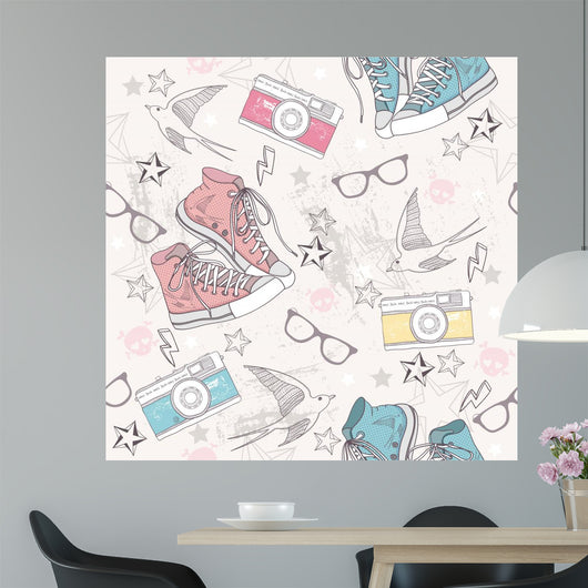 Cute Grunge Abstract Pattern Wall Decal