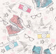 Cute Grunge Abstract Pattern Wall Decal