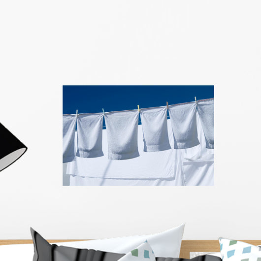 Towels on a Laundry Line Wall Decal
