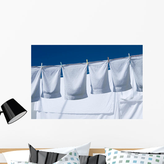 Towels on a Laundry Line Wall Decal